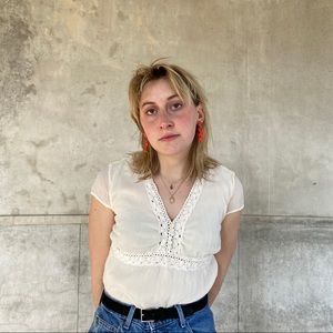 Y2K Does 70s Peasant Blouse